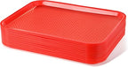 New Star Foodservice Fast Food Tray, Set of 12 (Red, 14 by 18-Inch) - color: Red, size: 14 by 18-Inch