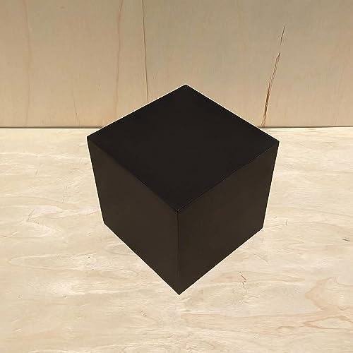12" x 12" x 12" Matte Black Display Cube Square Pedestal Stand Riser Column Pillar