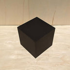 14" x 14" x 14" Matte Black Display Cube Square Pedestal Stand Riser Column Pillar Table Centerpiece