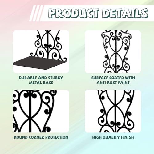 Peacoblue Metal Bookends for Shelves, Modern Decorative Heavy Duty Study Book Support Stoppers for Office, Desk, Shelf, Room 5.3"x4.3"x7.9" Cast Iron Tall Bookends, 1 Pair (European Style Pattern) - style: European style Pattern