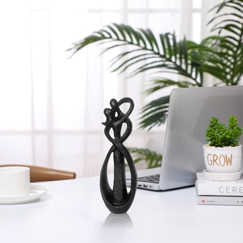 Resin Couple Modern Sculptures Home Decor Romantic Gift for Weddings Valentine's Day and Anniversaries Decoration Figurine for Girlfriend, Bridal Shower, Engagement - color: Little Black