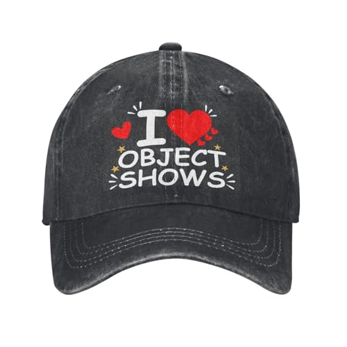 I Love Object Shows Caps for Men Object Shows Mens Baseball Hats - color: Black
