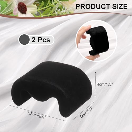 uxcell 2pcs Watch Case Pillows, M Shaped Watch Display Pillow Velvet Watch Cushion Replacement for Watch Bracelet Display Storage Black - color: Black