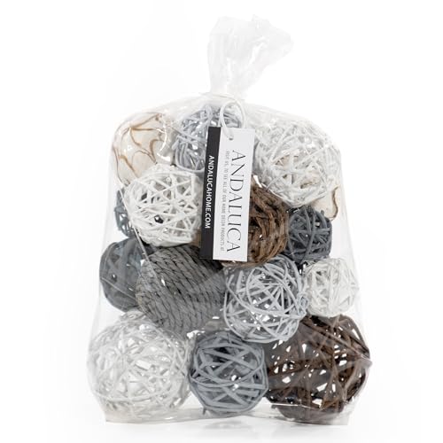 ANDALUCA Decorative Balls Vase Filler Bag with Orbs, Balls (Grey) - color: Grey