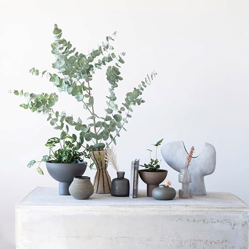 Bloomingville Modern Terracotta Abstract Vase, Grey - color: Distressed Grey