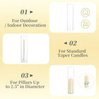 Hewory Hurricane Glass Candle Holders: 10 PCS Clear Open Ended Cylinder Candle Holder Sleeve for Candlestick Holders - Taper Candle Holder Bulk for Wedding Christmas Centerpiece Decor (D 2.5" x H 11")