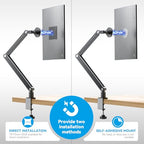 Jakeko Strong Magnetic Portable Monitor Desk Clamp - 75mm VESA Mount 4.7" 12.9" 15.6" 16" 17.3" 18.5 inch 360° Rotate Base Tablet Holder Arm JK07B1 - size: Up to 18.5''
