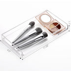 DINGHUO Bathroom Vanity Perfume Tray Acrylic Rectangle Soap Holder for Countertop, Clear Kitchen Sink Organizer for Candle, Jewelry, Keys - 1 Pack - style: Large Acrylic Tray