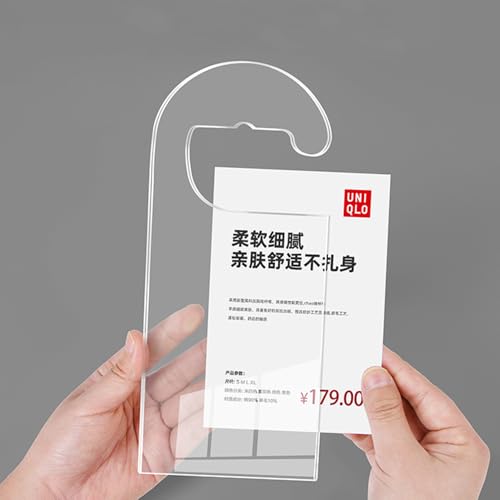2 Pack Label Holder Price Tag Displays Sign Holder Data Card Holder Ads Display Stand for Retail Store Clothing Price Tag (M (A6) 100*150mm/3.94*5.91inches) - size: M (A6)100*150mm/3.94*5.91inches