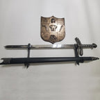 WANLIAN Sword Display Wall Mount, Sword Display Wall Mount, Acrylic Two-Layer Wall Mounted Samurai Sword Stand Display Stand, Luxury Table Stand for Katana or Wakizashi Sword, can Support All Swords