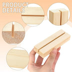 15Pcs 3.9x1.4 Inches Wood Table Number Stands, Wood Place Card Holders, Picture Holder Acrylic Sign Holders for Wedding, Ceremony, Birthday, Party, Home Decoration, Events ﻿ - size: 3.94" 15pcs