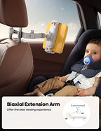 Lamicall Car Headrest Tablet Holder - [Extension Arm] Upgrade Adjustable Tablet Car Mount for Back Seat, Road Trip Essentials for Kids, for 4.7-11" Device like iPad Pro, Air, Mini, Galaxy, Fire, White - color: White