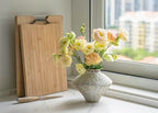 Rustic Farmhouse Textured Ceramic Vase, Handcrafted Distressed White Pottery Flower Vase for Centerpiece, Decorative Vases for Living Room, Kitchen, Bedroom, Office Decor, Gift & Weddings