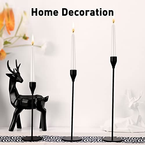 Black Candlestick Holder Set of 24 for Taper Candles, Decorative Candle Holders Bulk Candle Stick Holders Taper Candle Holders for Table Centerpiece Wedding Dinning Party Anniversary Home Decor - color: Black