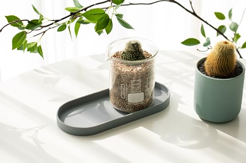Lazy K Silicone Tray - Small Vanity Tray Organizer - Spoon Rest Holder - Multi-Purpose Modern Kitchen Sink, Bathroom, Counter Organizer (Light Grey) - color: Light Grey-2pcs