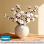 Rustic Farmhouse Vase Home Decor - 6 in Ceramic Boho Decorative Vase for Decor, Round Clay Whitewashed Terracotta Bowl vase for Living Room, Table, Shelf, Centerpieces - style: 02 - Small Rustic Ribbed Whitewash