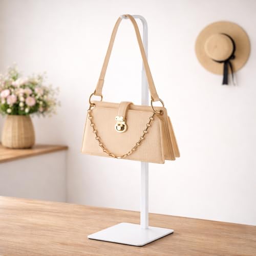 pickpiff Adjustable Purse Display Stands - White Tabletop Display Holder for Handbags, Wreaths and Banners, for Home Closets, Retail Displays and Vendor Booths (2-Pack) | Non-Slip Base - color: White, size: 2 Pack