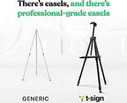 Portable Artist Easel Stand for Painting - Adjustable Height Painting Easel with Bag - Tabletop Art Easel for Painting Canvas Stand, Poster Stand & Wedding Signs Stand - Metal Tripod - 17x66 inches - style: 66 Inch Anthracite Black (1 Pack)