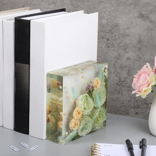 Potchen 3 Pcs Large Silicone Molds for Resin Activity Hexagon Glossy Deep Square Molds with 3 Pcs Round Epoxy Resin Patterns for Flowers Preservation DIY Making(Heart Style) - style: Heart Style