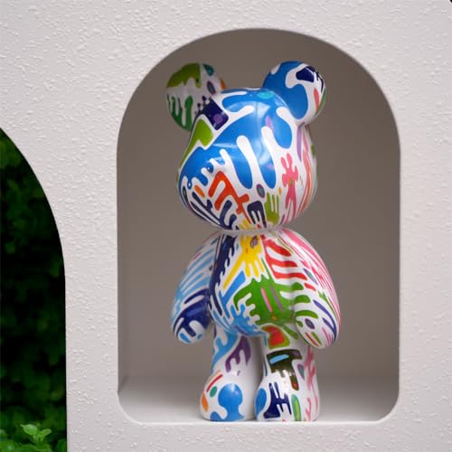 Bear Statue Home Decor, Abstract Animal Sculpture Decoration for Living Room, Bedroom, Office on Table, Shelf, Cabinet (Type E) - color: Type E