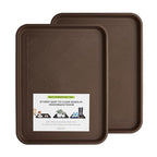 Boot Tray 2 Packs All Seasons Multi-Purpose, Waterproof Boot Trays for Entryway Indoor & Outdoor, Non-Slip Shoe Tray, 16.7"x12.8",Brown - color: Brown