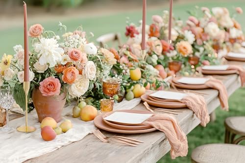 French Gold Taper Candle Holders for Wedding Table Centerpiece,Tall Taper Candlestick Holders Bulk Set of 15,Metal Candle Stick Holders for Dinning or Mantel Centerpiece,Party Home Decor - color: French Gold, size: Set of 15