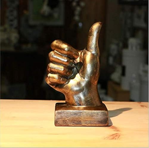 Nice purchase Hand Finger Gesture Desk Statues Fingers Sculpture Creative Home Living Room Cabinet Shelf Decoration (Thumbs-up in Gold) - color: Thumbs-up in Gold
