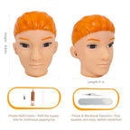 brenzo 2026 New Fidget Toy Big Head Doll with Ear Cleaning Feature – Pimple Popping Toys Style Stress Relief Sensory Toy for Anxiety, Reusable Funny Desk Toy for Adults-Yellow Hair - style: G-yellow