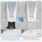 2PCS Dispenser Drip Tray Wall Mount Soap Dispenser Bracket,Laundry Detergent Drip Catcher Prevent Dripping and Spraying, Easy to Clean(Black - color: Black