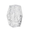 Glacier Series Crystal Vase 4.7-inch High, Modern Crystal Home Office Decor for Living Room Dining Table Centerpieces, Birthday and Wedding - size: Small