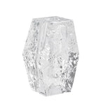 Glacier Series Crystal Vase 4.7-inch High, Modern Crystal Home Office Decor for Living Room Dining Table Centerpieces, Birthday and Wedding - size: Small