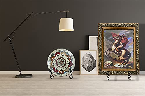 Plate Stand, 12 Inch Plate Holder Display Stand 2 Pack, Black Metal Picture Stand Picture Frame Easel for Home Office Exhibition Reception - size: 12 Inch - 2Pack