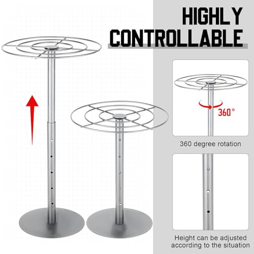 Shimeyao Medal Hanger Display Rotatable Medal Holder DisplayRotating Metals Display Rack Adjustable Award Holder Stand for Basketball Running Sports Race, 45+ Plaques - color: Silver