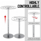 Shimeyao Medal Hanger Display Rotatable Medal Holder DisplayRotating Metals Display Rack Adjustable Award Holder Stand for Basketball Running Sports Race, 45+ Plaques - color: Silver
