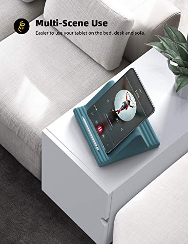 Lamicall Tablet Pillow Stand, Pillow Soft Pad for Lap - Tablet Holder Dock for Bed with 6 Viewing Angles, for iPad Pro 9.7, 10.5, 11, 12.9 Air Mini 4 3, Kindle, Galaxy Tab, E-Reader, Blackish Green - color: Blackish Green