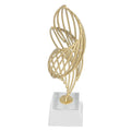 Fdit Chic Metal Abstract Art Sculpture, Luxury Art Piece Modern Decorative Piece for Home, Office, and Living Spaces (Crystal White) - size: Crystal White, style: Crystal White