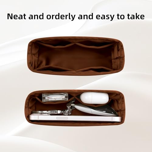DGAZ Luxury Handbag & Tote Organizer, Silk Purse Organizer, Fits mini Kelly Bags (Gold, miniKelly2) - color: Gold, size: miniKelly2