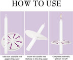 YOROXRG 100 pcs Church Candles with Drip Protectors for Devotional Candlelight Vigil Service, Unscented White 5" H X 1/2" D, No Smoke, Shabbat, Praye - color: White-5" 100