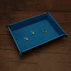 Valet Organizer - Catchall Tray for Jewelry, Wallets, Watches, Keys, Coins, Phones, Glasses - Perfect for Nightstand, Desk, Entryway - color: Blue