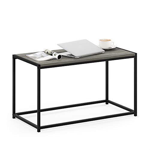 FURINNO Camnus Modern Living Coffee Table, French Oak Grey - color: French Oak Grey, size: Rectangular Metal Frame