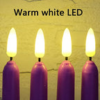 NONNO & ZGF 10 Pack Purple Flameless 11'' Wax Covered Taper Candles with 2 Remote, Use 2-AA Battery (Not Included, Runs 200 Hours) - color: Purple