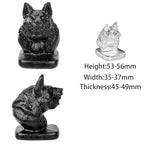 Nupuyai Hand Carved Wolf Head Statue for Home Decor, Natural Black Obsidian Crystal Figurine Stone Sculpture Decoration for Fengshui - style: Wolf Head