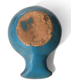 Herodian Blue Glazed Oil Lamp with Handle – Authentic Biblical Clay Candle Holder Replica from The Holy Land - Handmade Judaica & Christian Faith Gift with Certificate of Authenticity - color: Herodian - Biblical Blue Glazed