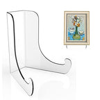 Boloyo Flat Back Acrylic Plate Display Stand , 3 Inch 2PC Clear Acrylic Display Holder Easel Base for Home Office Kitchen School Art Display - color: Flat Back, size: 3 inch(2PC)