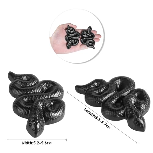 Nupuyai Hand Carved Sleeping Snake Statue for Home Decor, Natural Black Obsidian Crystal Figurine Stone Sculpture Decoration for Fengshui - style: Sleeping Snake