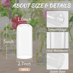 12pcs Glass Bud Vases - 5 Inch Tall Clear Flower Vases for Centerpieces, Glass Vase Modern Bud Vase for Wedding Party Dining Table Centerpieces, Living Room Decorative, Home Decor - size: 12 Pcs 5 Inch