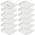 OMISTAR 12 PCS Ceramic Jewelry Tray, 4.5 Inch Ceramic Jewelry Dish Ring Dish, Small Trinket Tray Plate for Necklace, Earring, Bracelet, Vanity & Desk Top Display