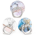 Bonoma Cell Phone Ring Holder Stand, 360 Rotation 3-Pack Universal Smartphone Ring Grip Stand Compatible with Smartphones and Tablets Marble - color: Marble
