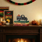 Smile Juneteenth Freedom Truck Wooden Desktop Decor - 4 Piece African American Black Pride Table Signs - Home Office Shelf Accents - Black History Month Gifts for Men, Women - style: Juneteenth