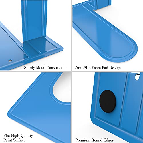 Optomni Bookends, Book End Supports Heavy Duty Metal Bookend Support, Book Ends Supports for Shelves Decor Home Office School (2 Pairs/4 Pieces, Blue) - color: Blue, size: 2 Pairs/4 Pieces